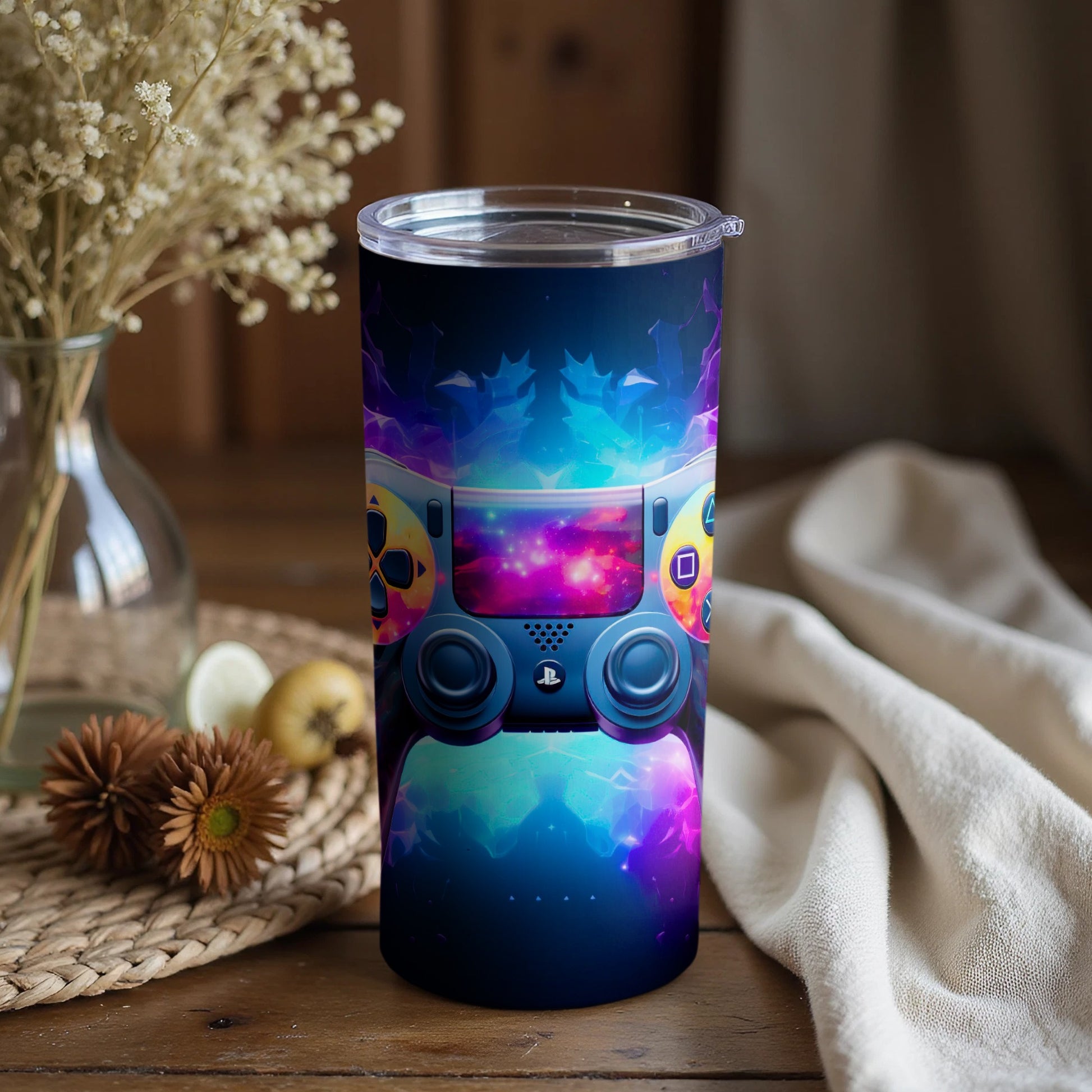 Vibrant Gaming Control Design High-Quality Tumbler