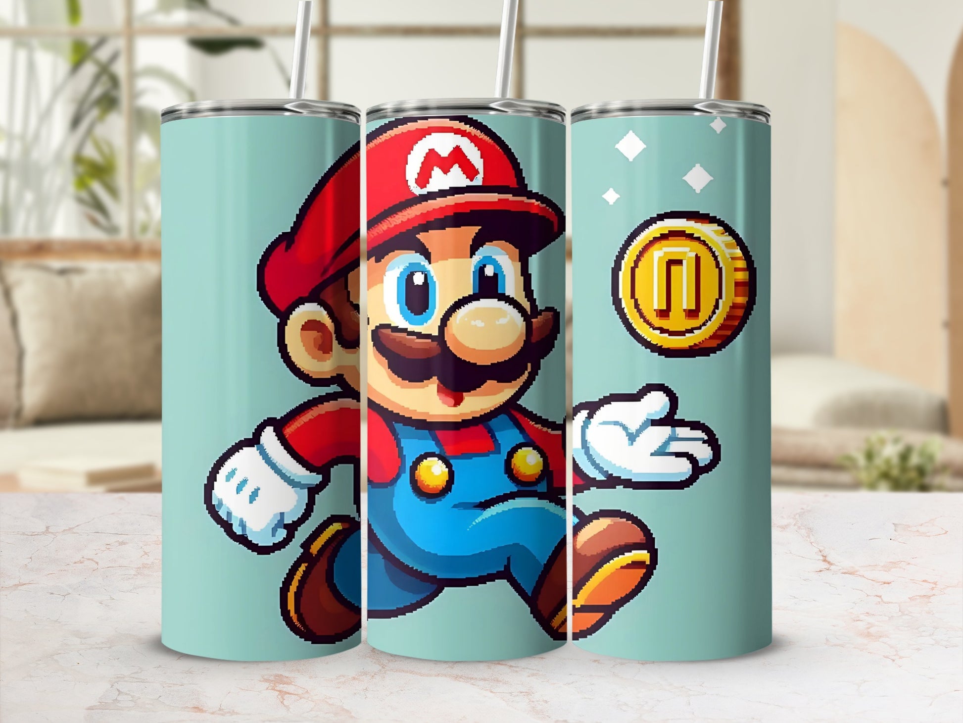 Video Game Character with Coin Insulated Tumbler