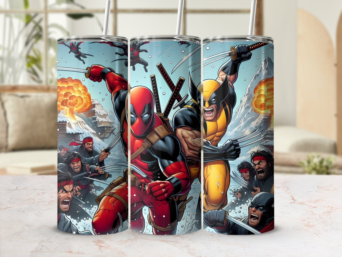 Action-Packed Superhero Battle Tumbler Cup