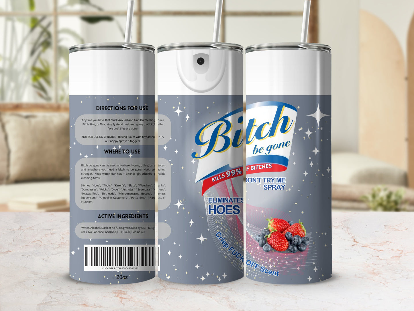 Bitch Be Gone Funny Gag Gift Spray for Annoying People