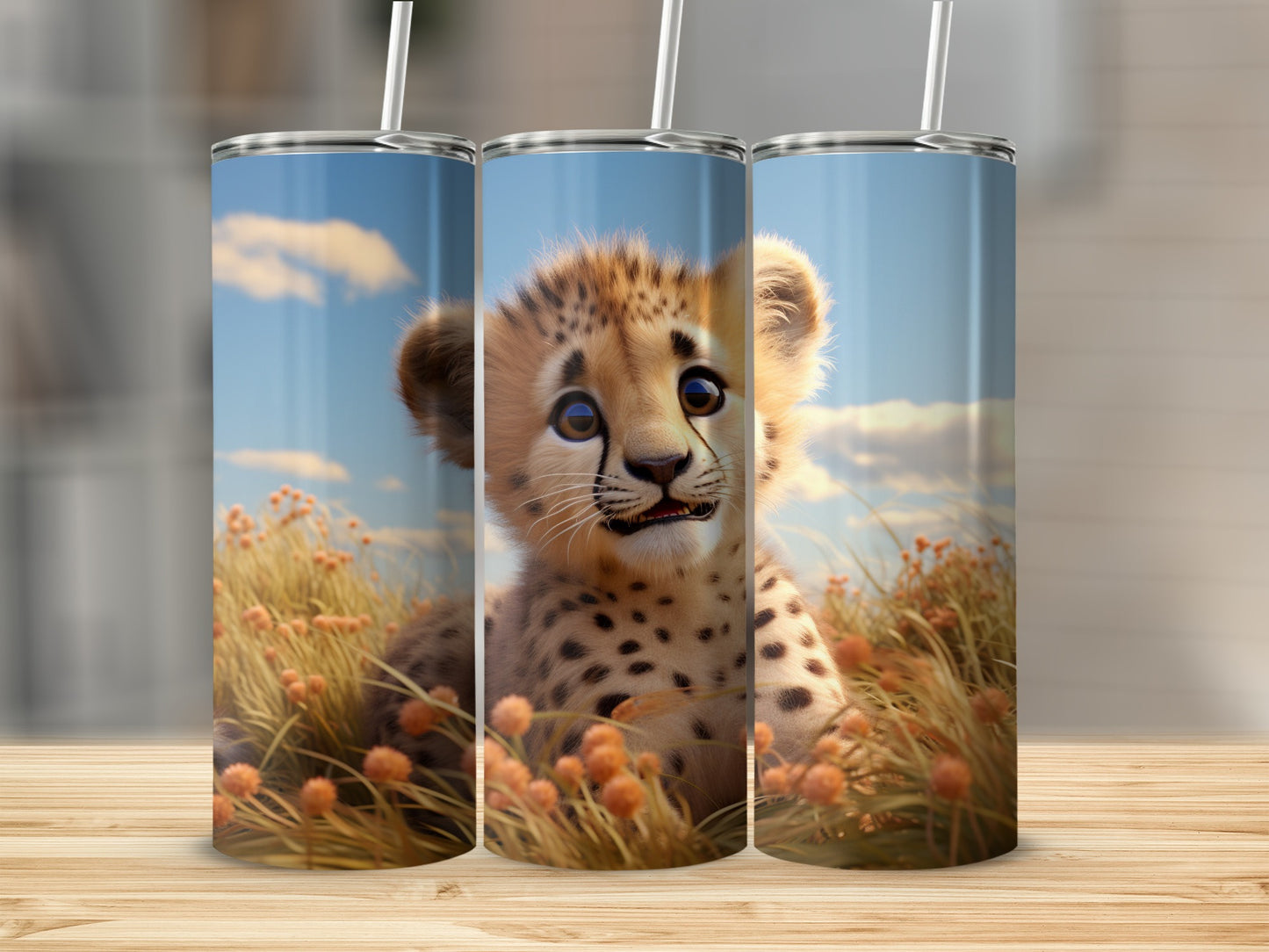 Adorable Baby Cheetah Design Tumbler product