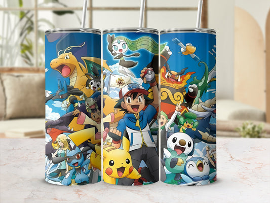 Colorful Anime Character Illustration Tumbler For Fans