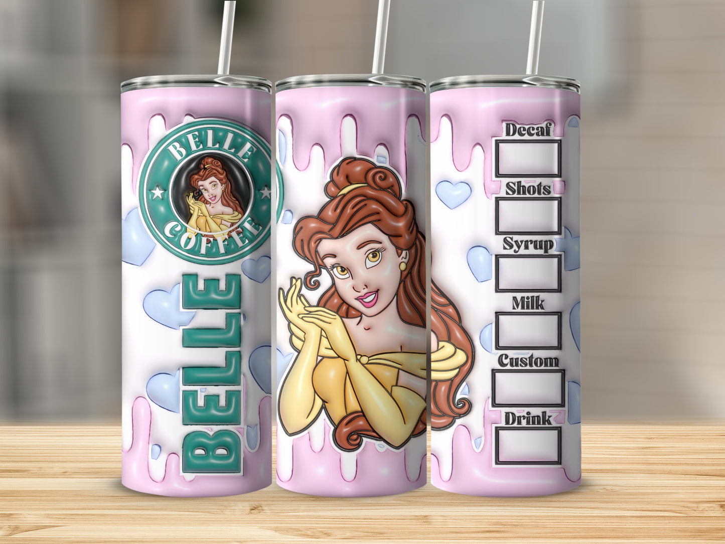 Belle Coffee Customizable Tumbler Cup Design