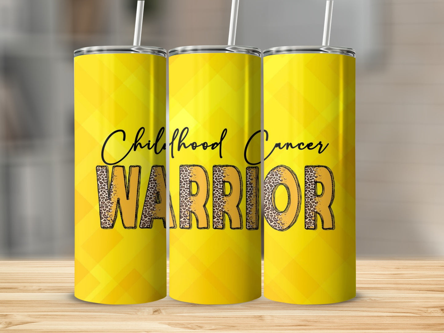 Childhood Cancer Warrior Yellow Tumbler