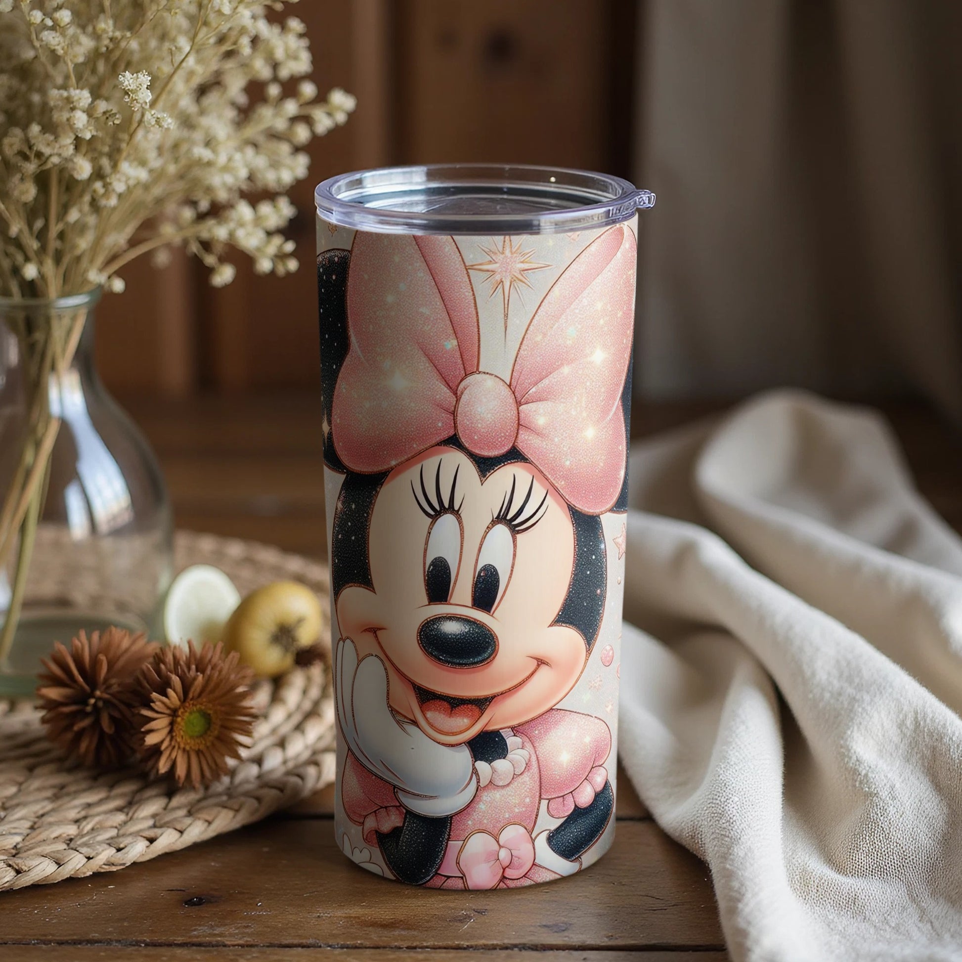 Minnie Mouse Illustration Tumbler Cup  Travel Mug