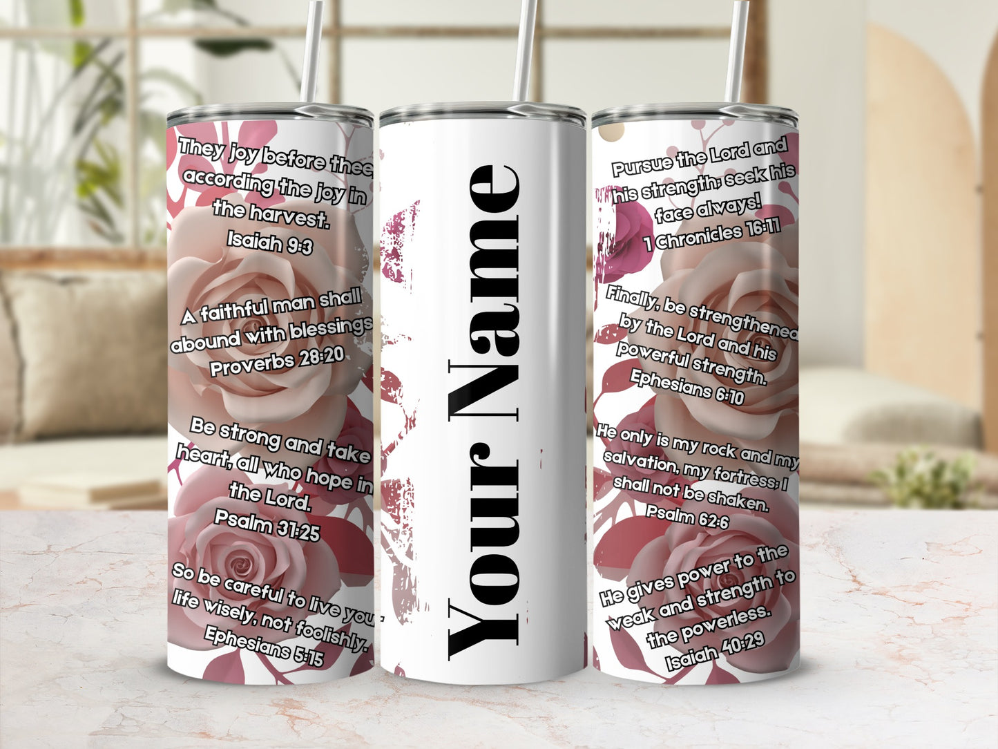 Personalized Spiritual Quotes Stainless Steel Tumbler