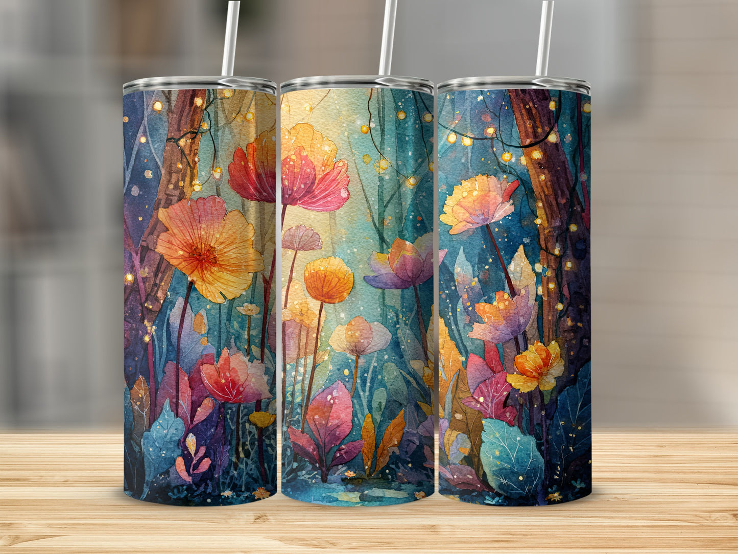Floral Fantasy Tall Insulated Bottles Set for Sale