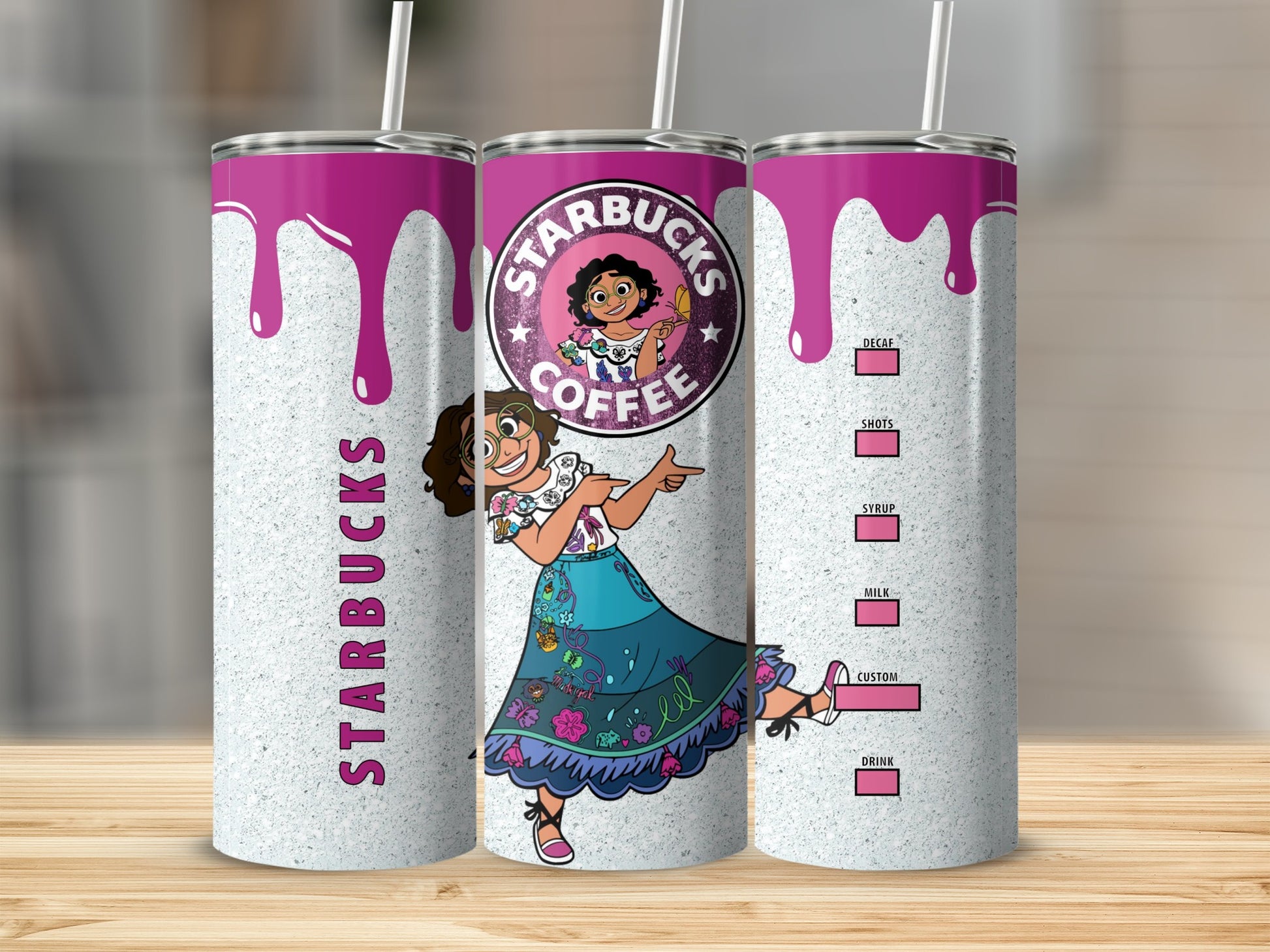 Starbucks Coffee Character Themed Tumbler Cup