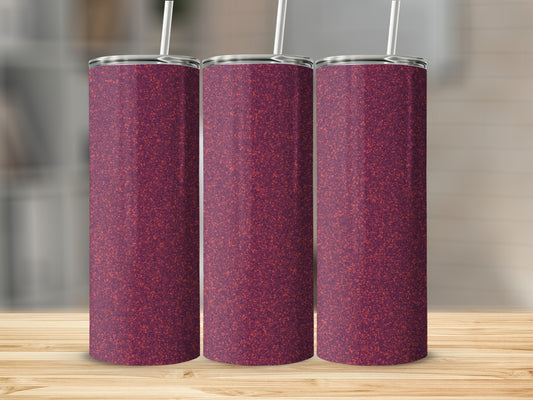 Sparkling Purple Tumbler With Silver Lid For Drinks