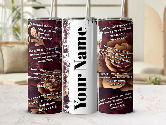 Inspirational Scripture Quotes Customizable Tumbler Product