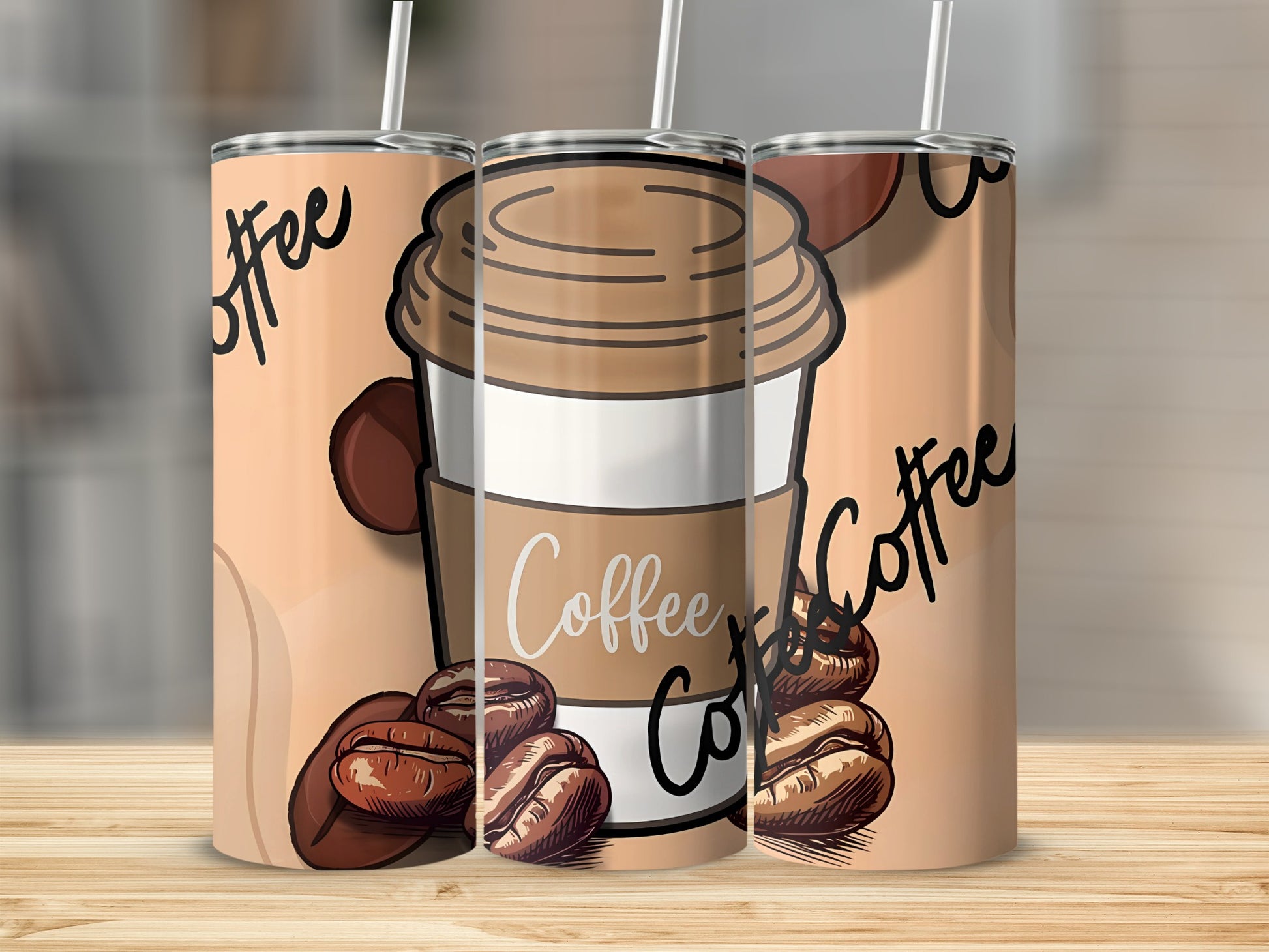 Trendy Coffee Lover Design Travel Tumbler Cup