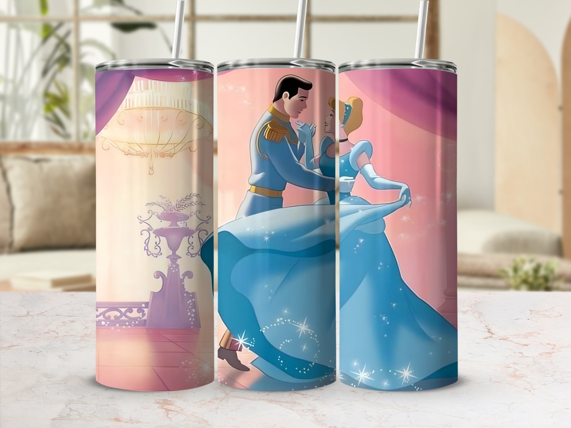 Enchanting Princess Ballroom Dancing Tumbler Cup