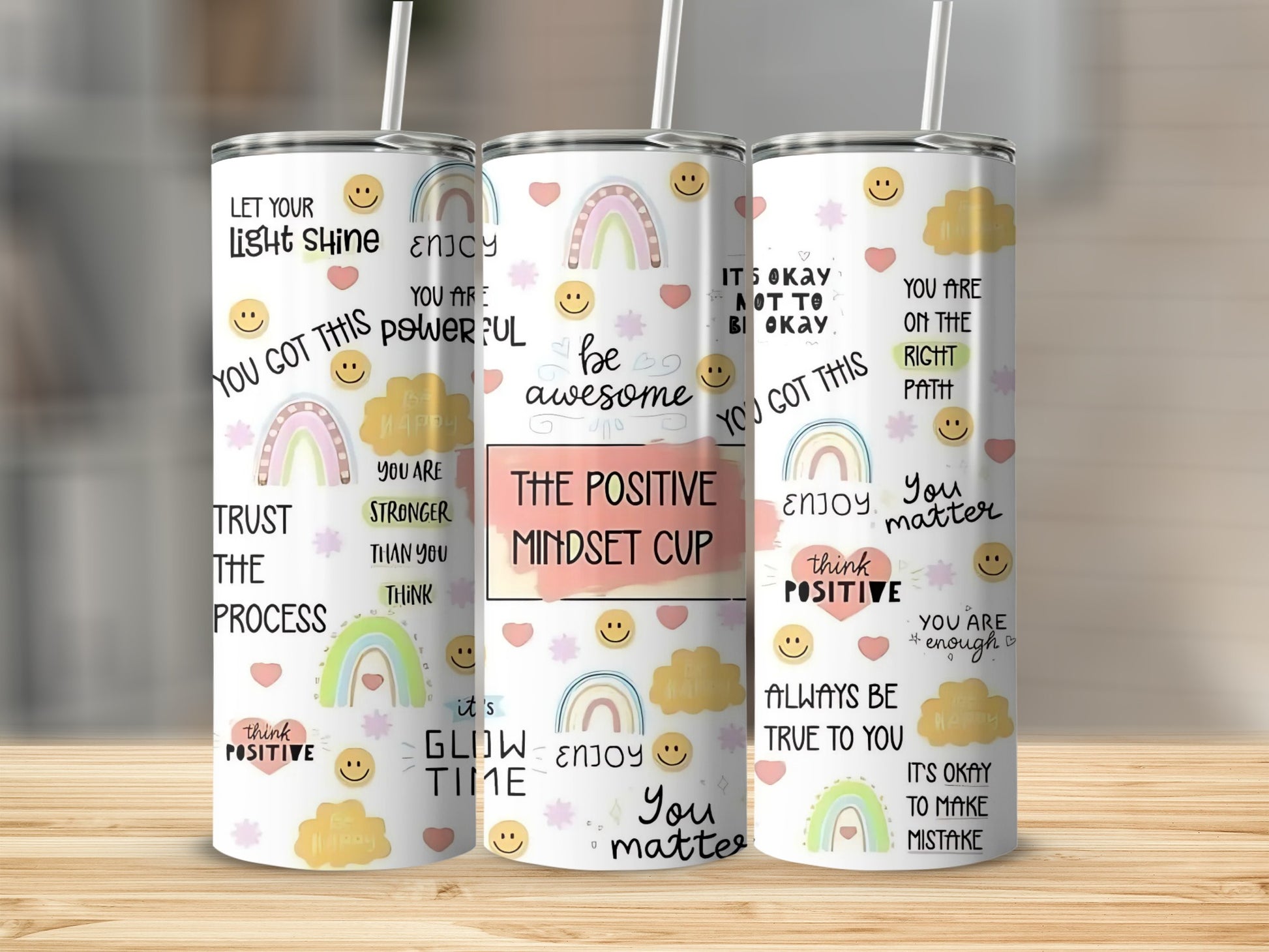 The Positive Mindset Cup with Motivational Quotes