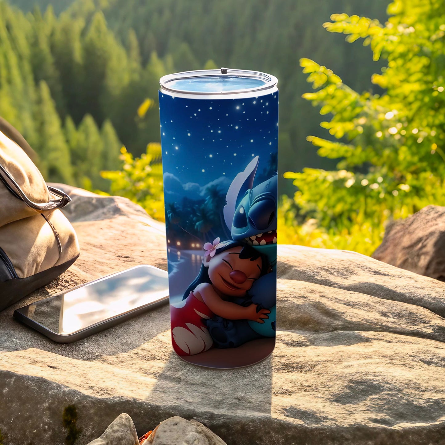 Lilo and Stitch Tumbler on Outdoor Adventure