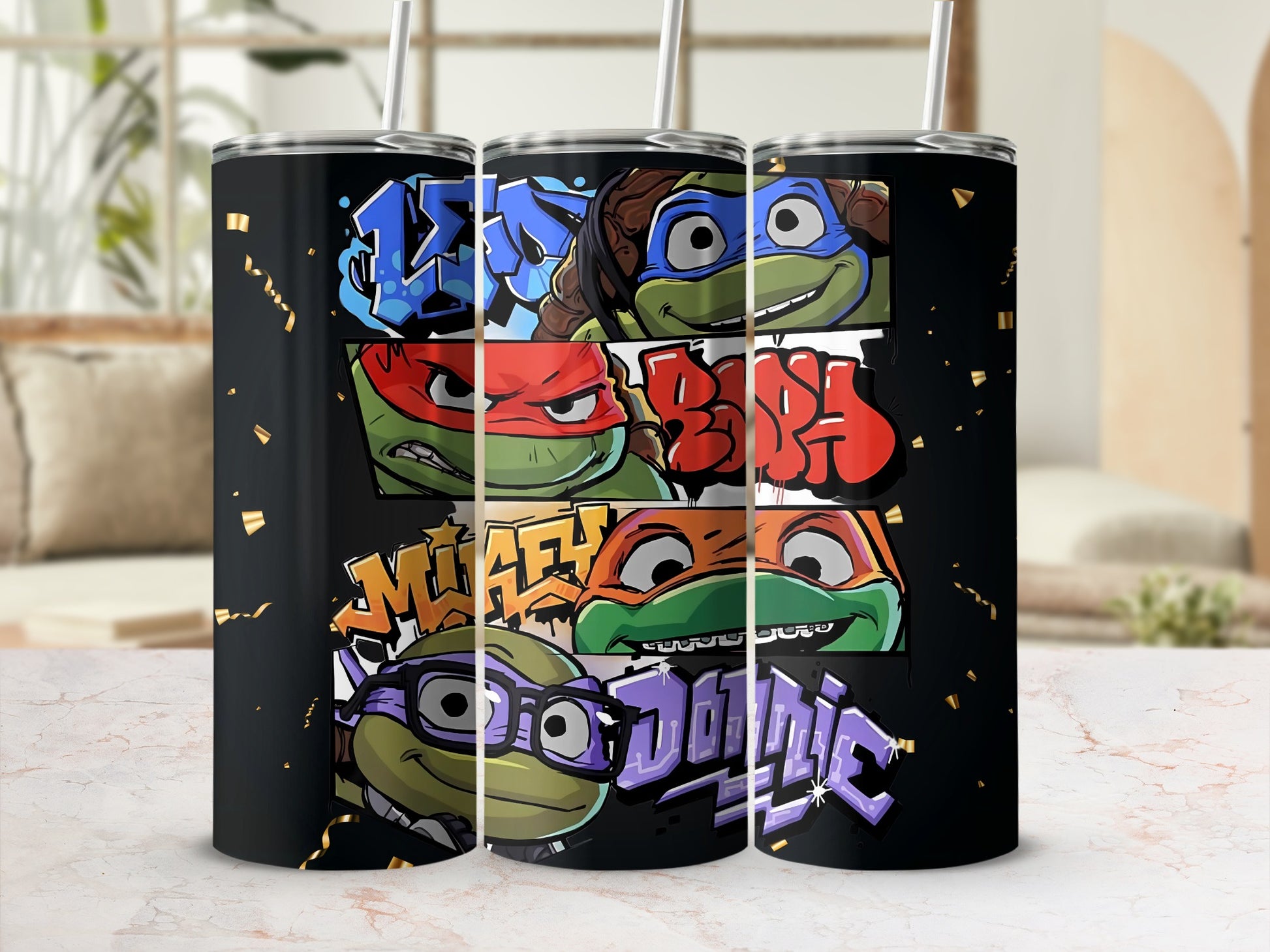 Graffiti Art Teenage Mutant Ninja Turtles Tumbler Cup