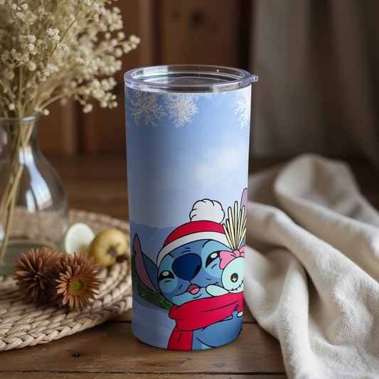 Cute Holiday Koala and Bunny Insulated Tumbler