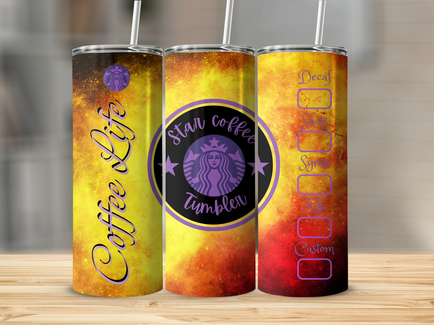 Coffee Life Star Coffee Tumbler Customization Tumbler
