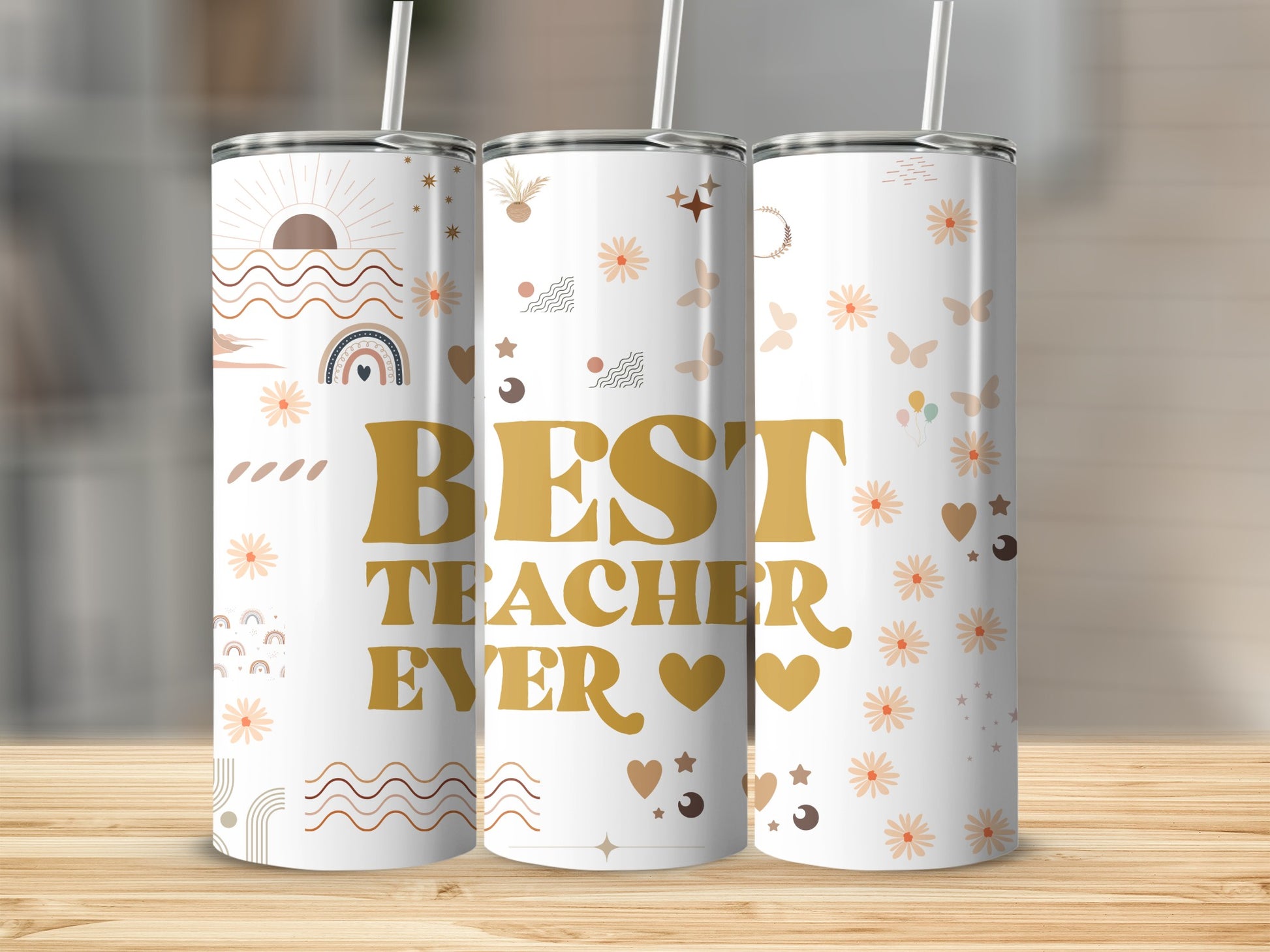 Best Teacher Ever Design Insulated Tumbler Travel Cup