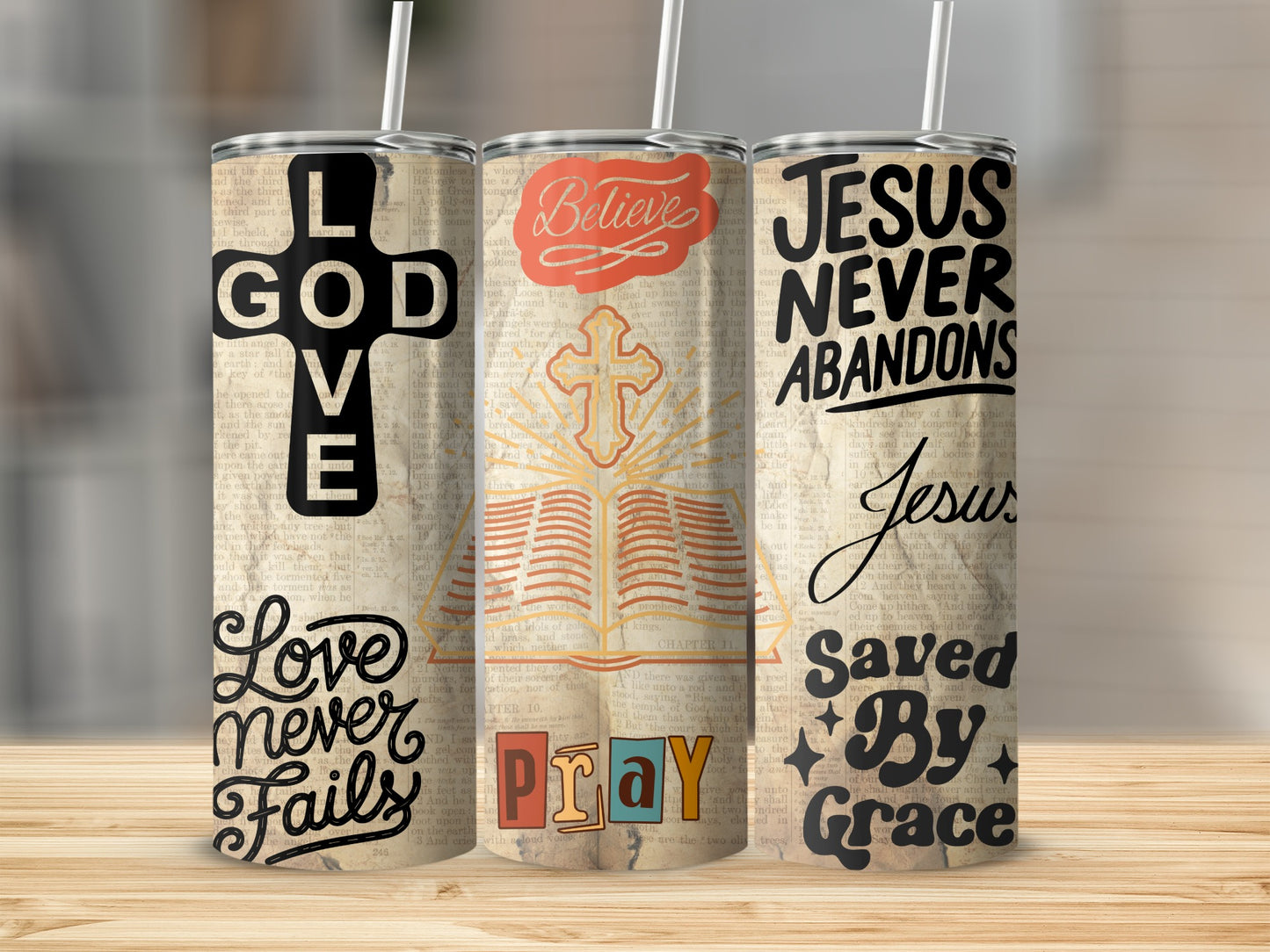 Inspirational Faith-Based Tumbler with Unique Designs