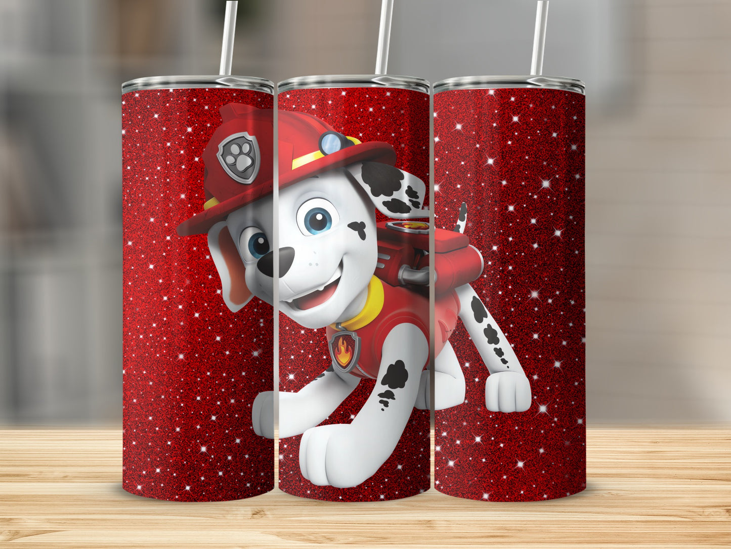Paw Patrol Marshall Glitter Tumbler for Kids Drinkware