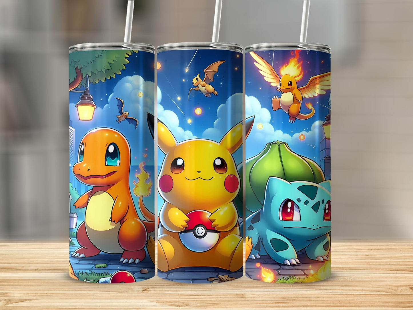 Cute Cartoon Characters Design on Tall Drink Tumblers