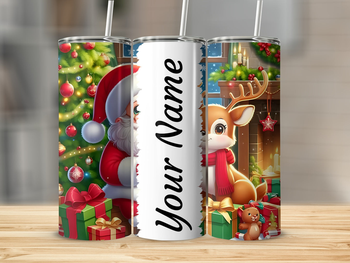 Personalized Christmas Themed Tumbler Cup