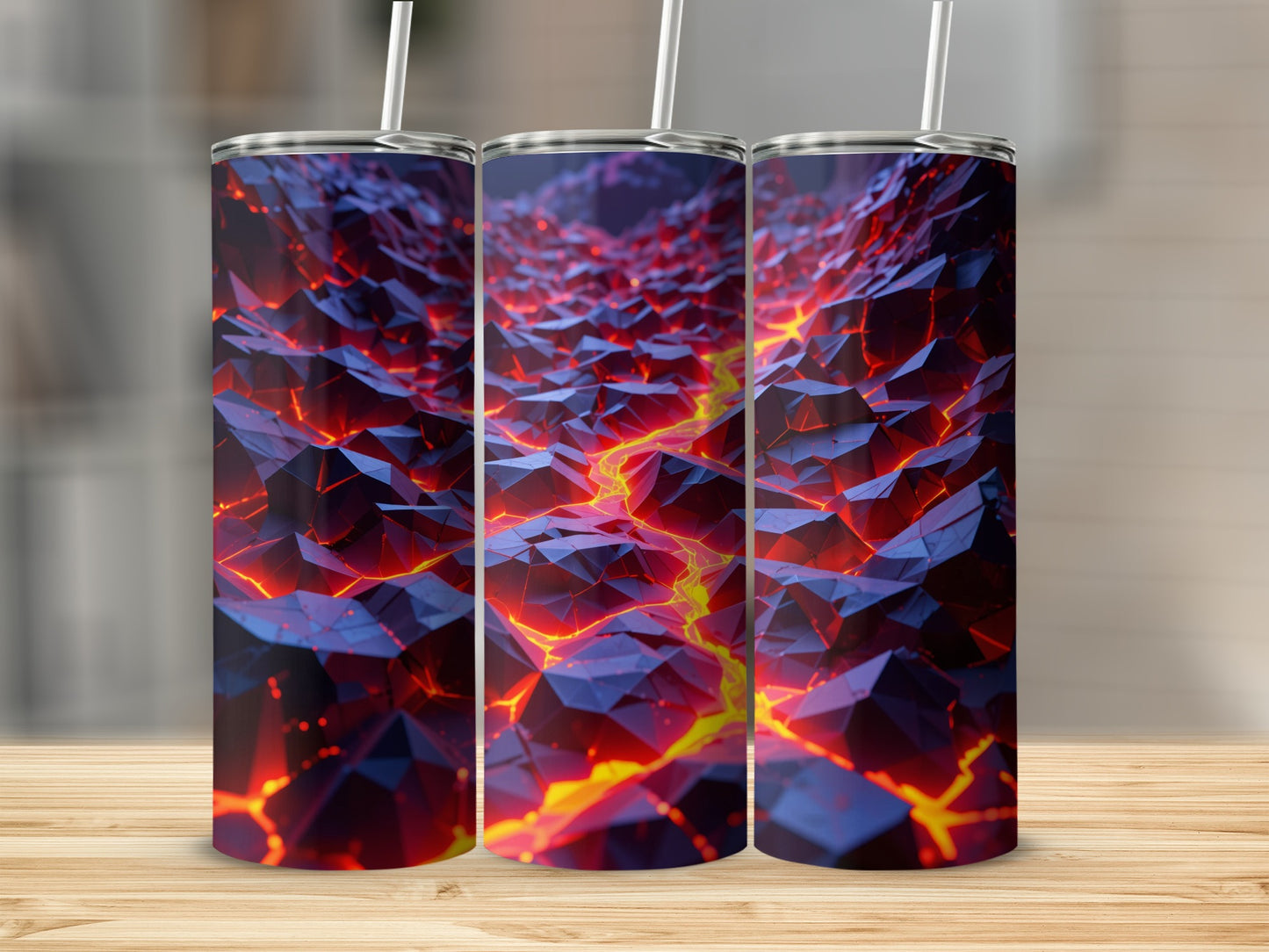 Vibrant Geometric Lava Design Tumbler product
