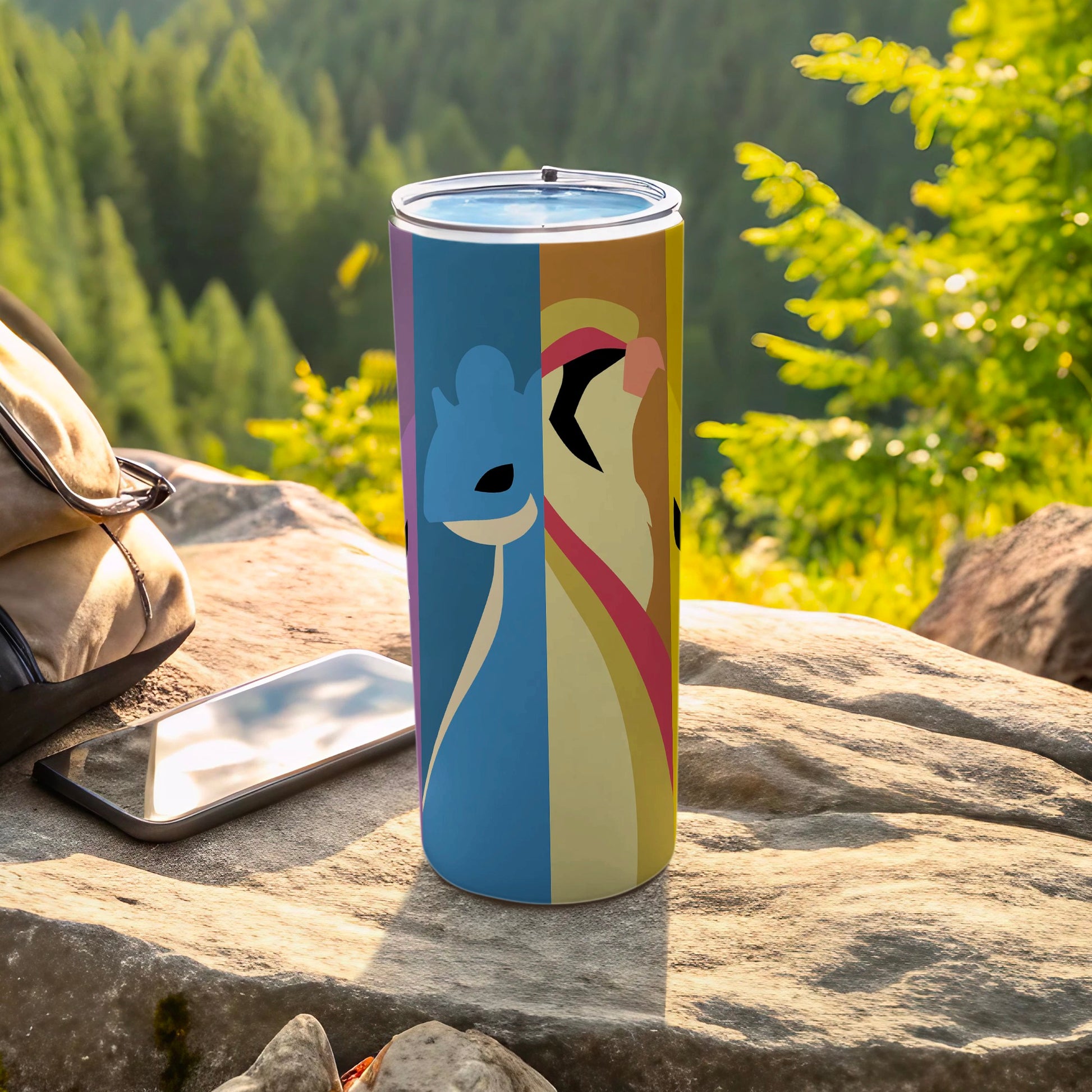 Vibrant Animal Design Travel Tumbler for Outdoor Enthusiasts