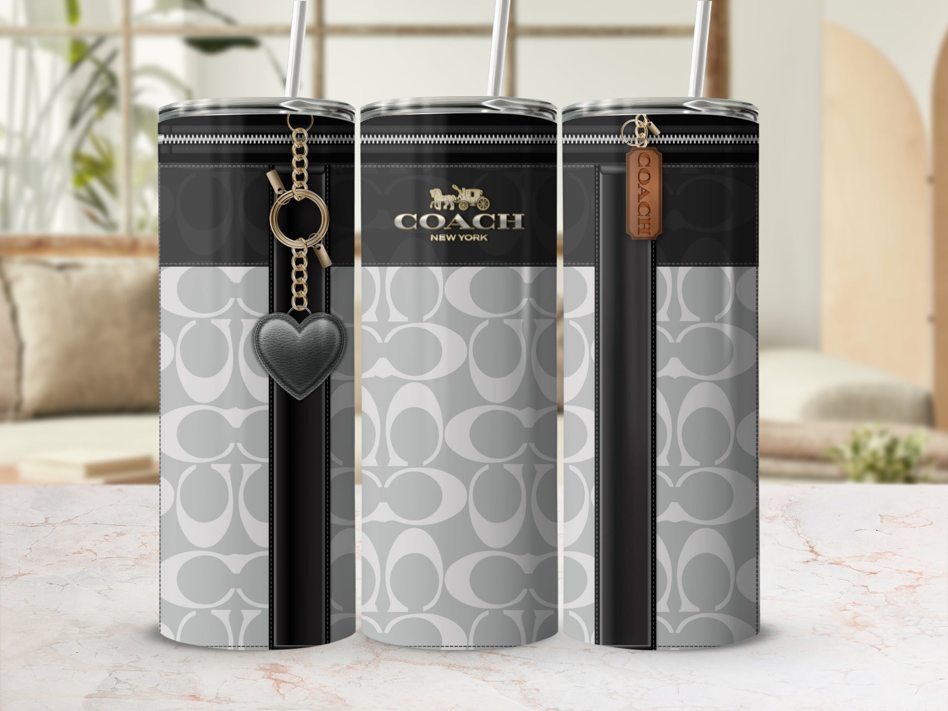 Stylish Coach New York Themed Tumblers with Unique Designs
