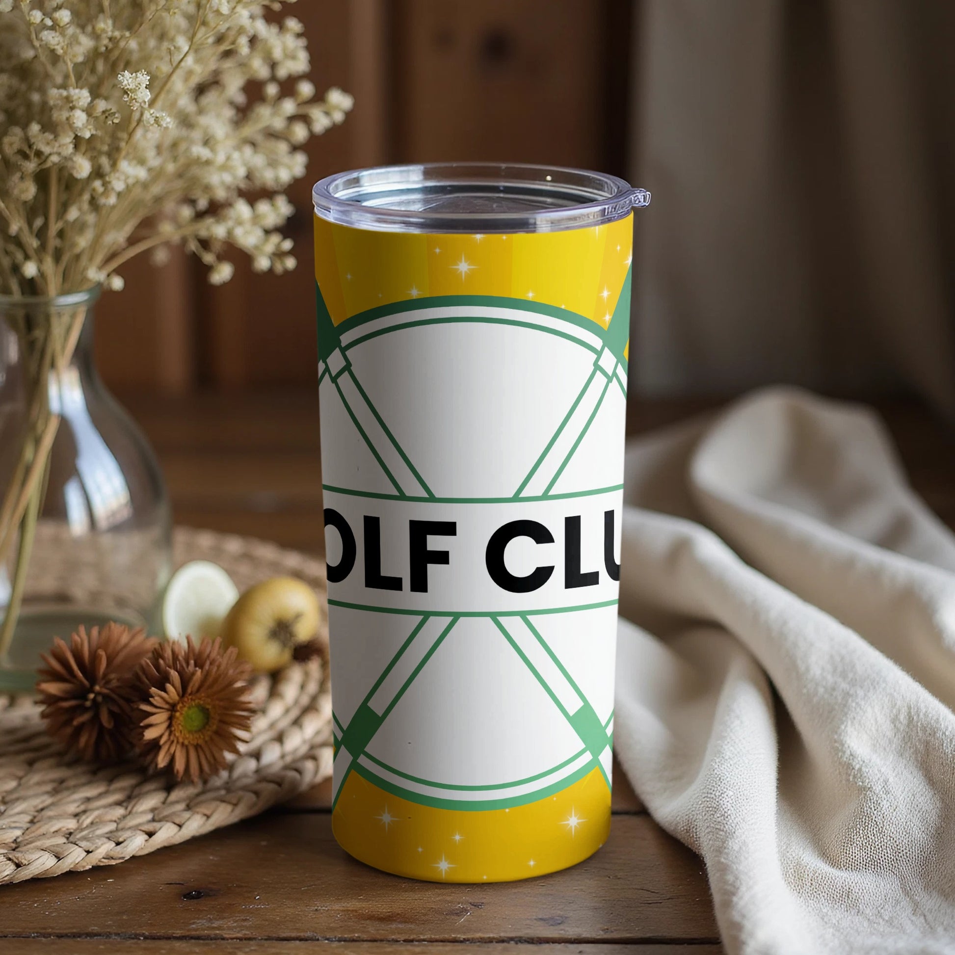 Stylish Yellow Golf Club Insulated Tumbler