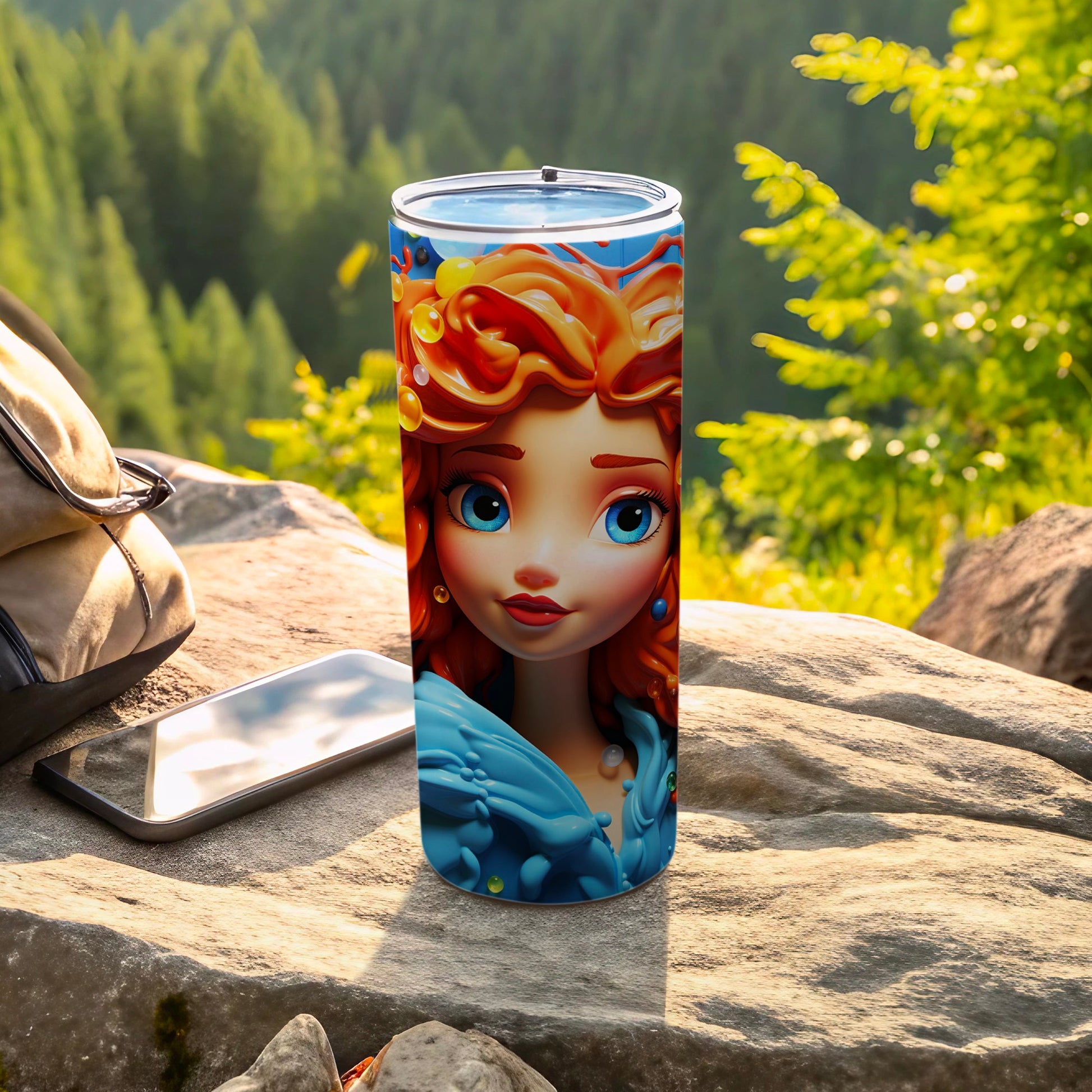 Fantasy Redhead Art Double-Wall Vacuum Insulated Tumbler