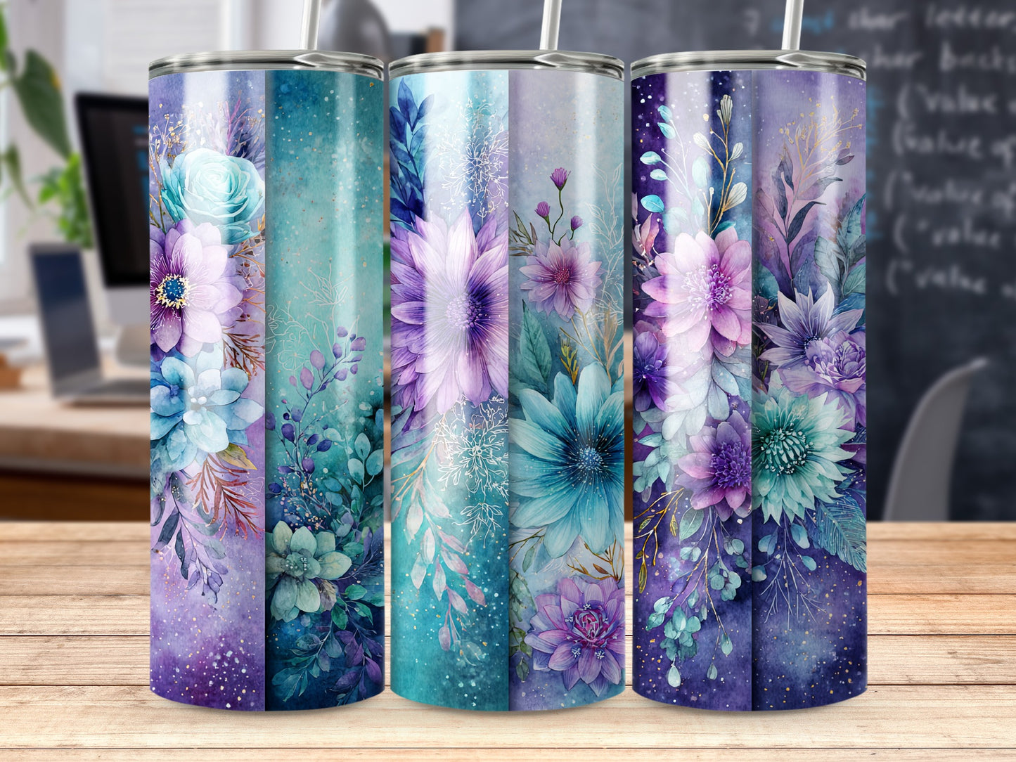Beautiful Floral Insulated Beverage Tumbler
