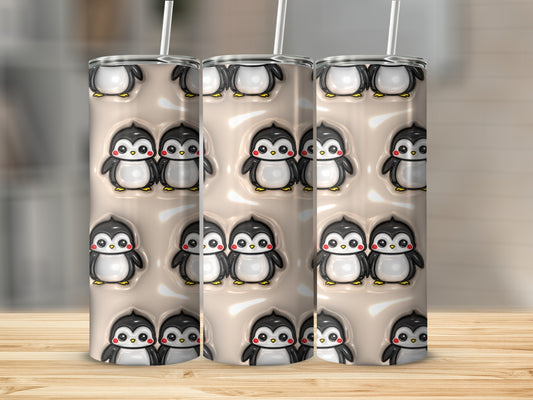 Adorable Penguin Print Stainless Steel Tumblers