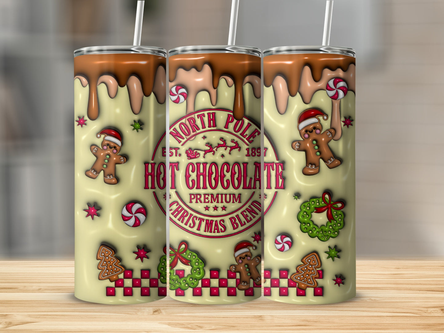 North Pole Hot Chocolate Premium Christmas Blend tumbler