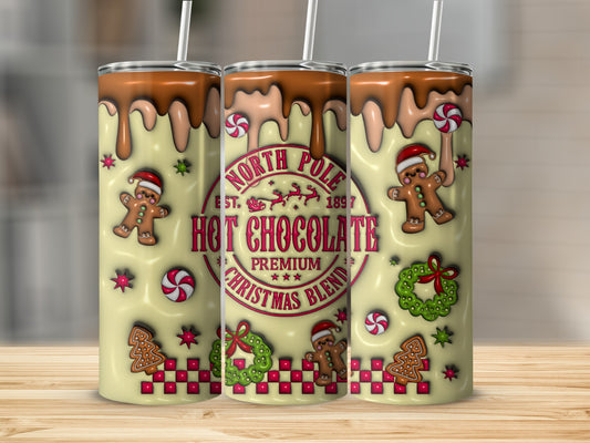 North Pole Hot Chocolate Premium Christmas Blend tumbler