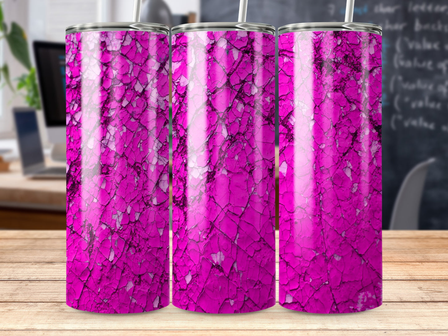 Cracked Magenta Surfaces Deep Fissures Texture Tumblers