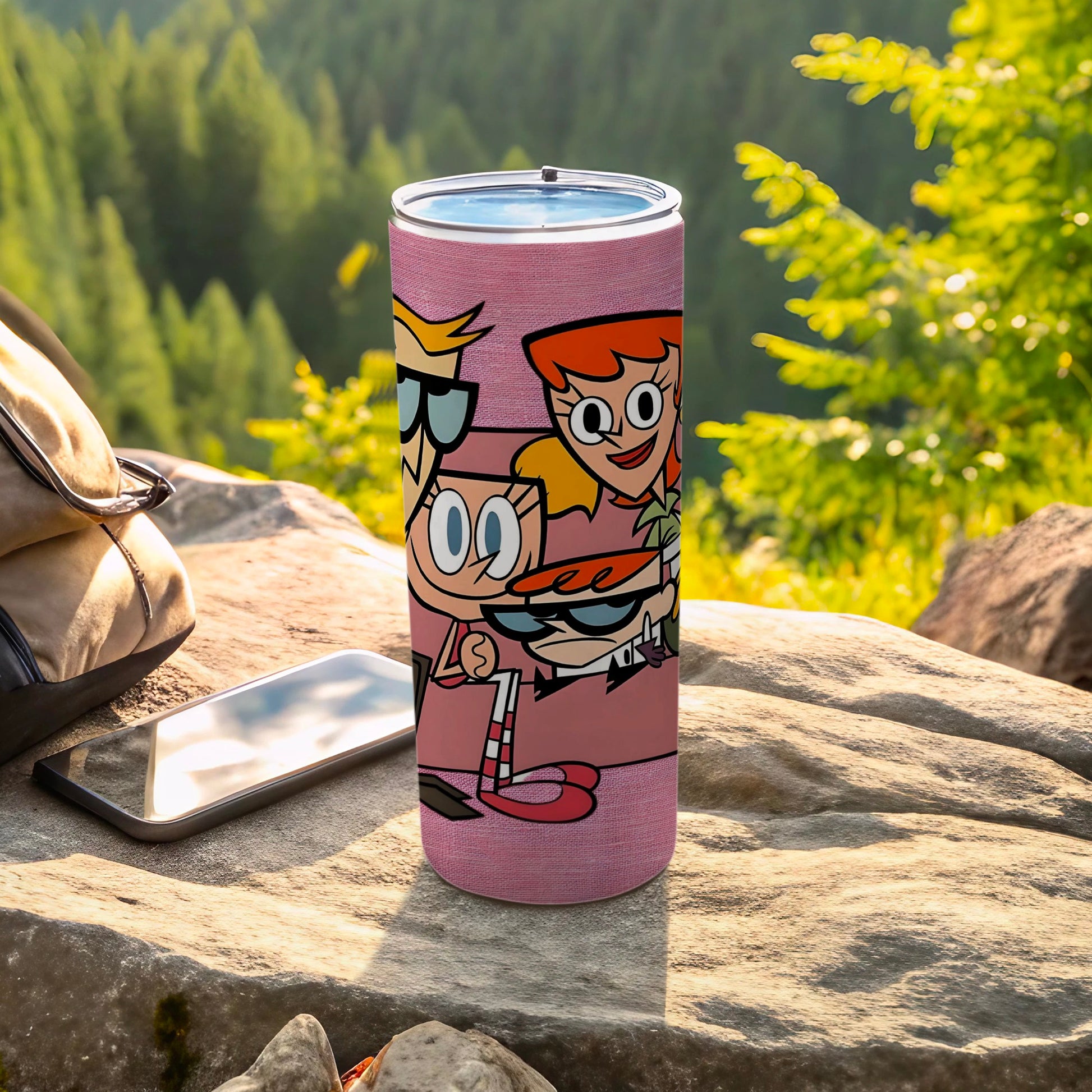 Animated Scientist and Friends Travel Tumbler Cup