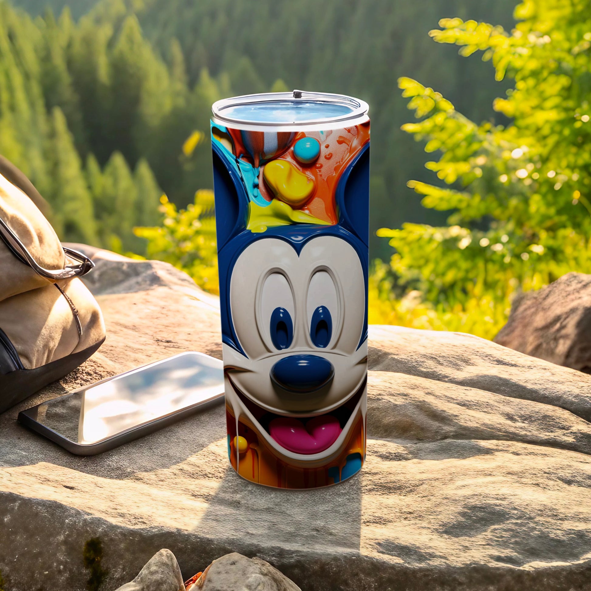 Colorful Character Design Travel Tumbler
