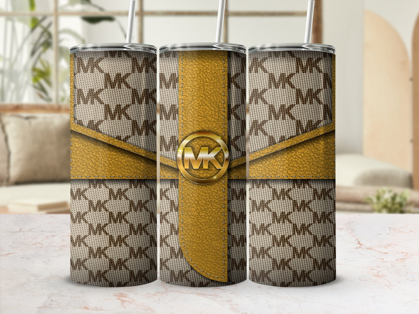 Stylish Insulated Tumbler with Elegant Pattern Design