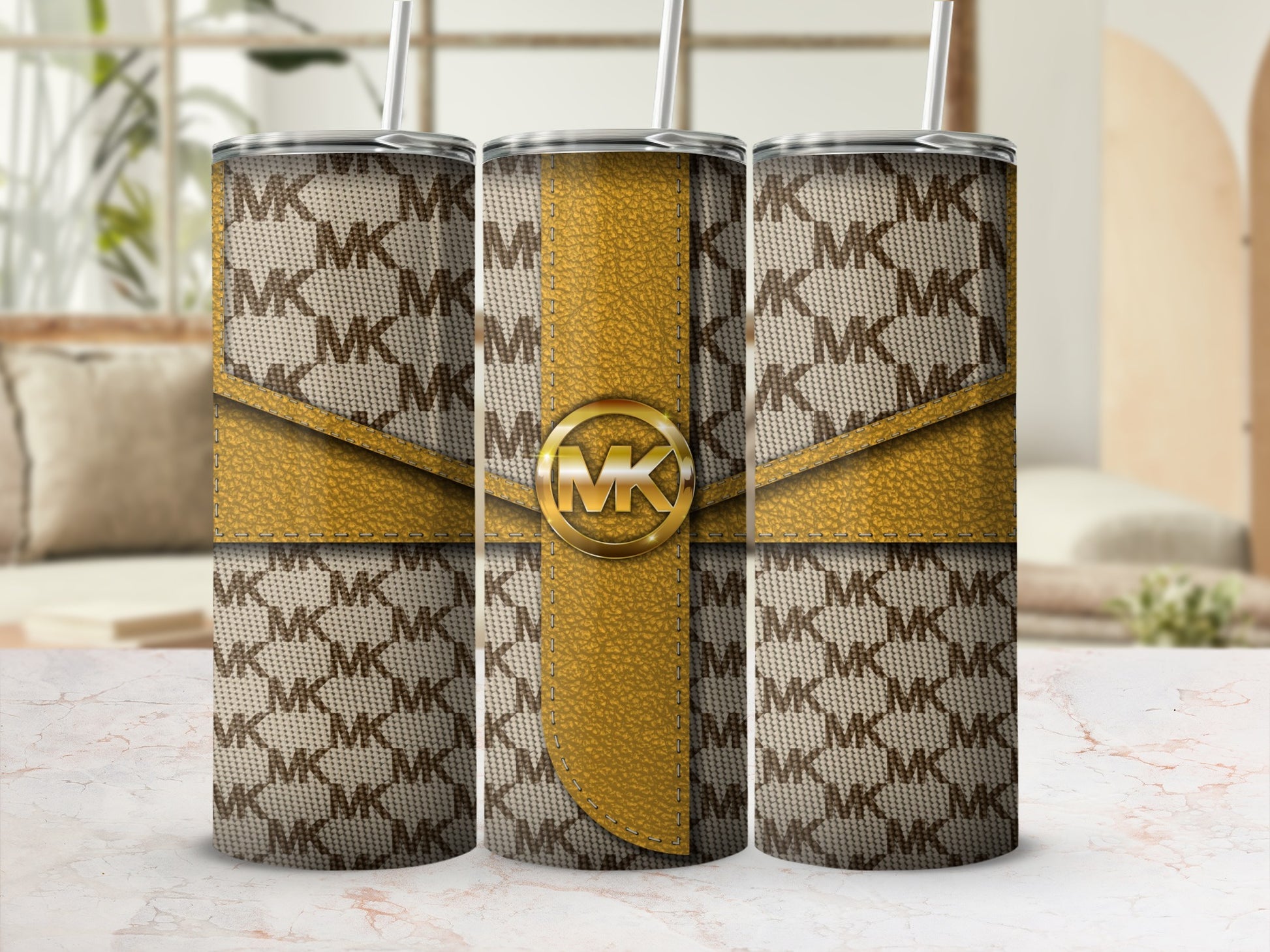 Stylish Insulated Tumbler with Elegant Pattern Design