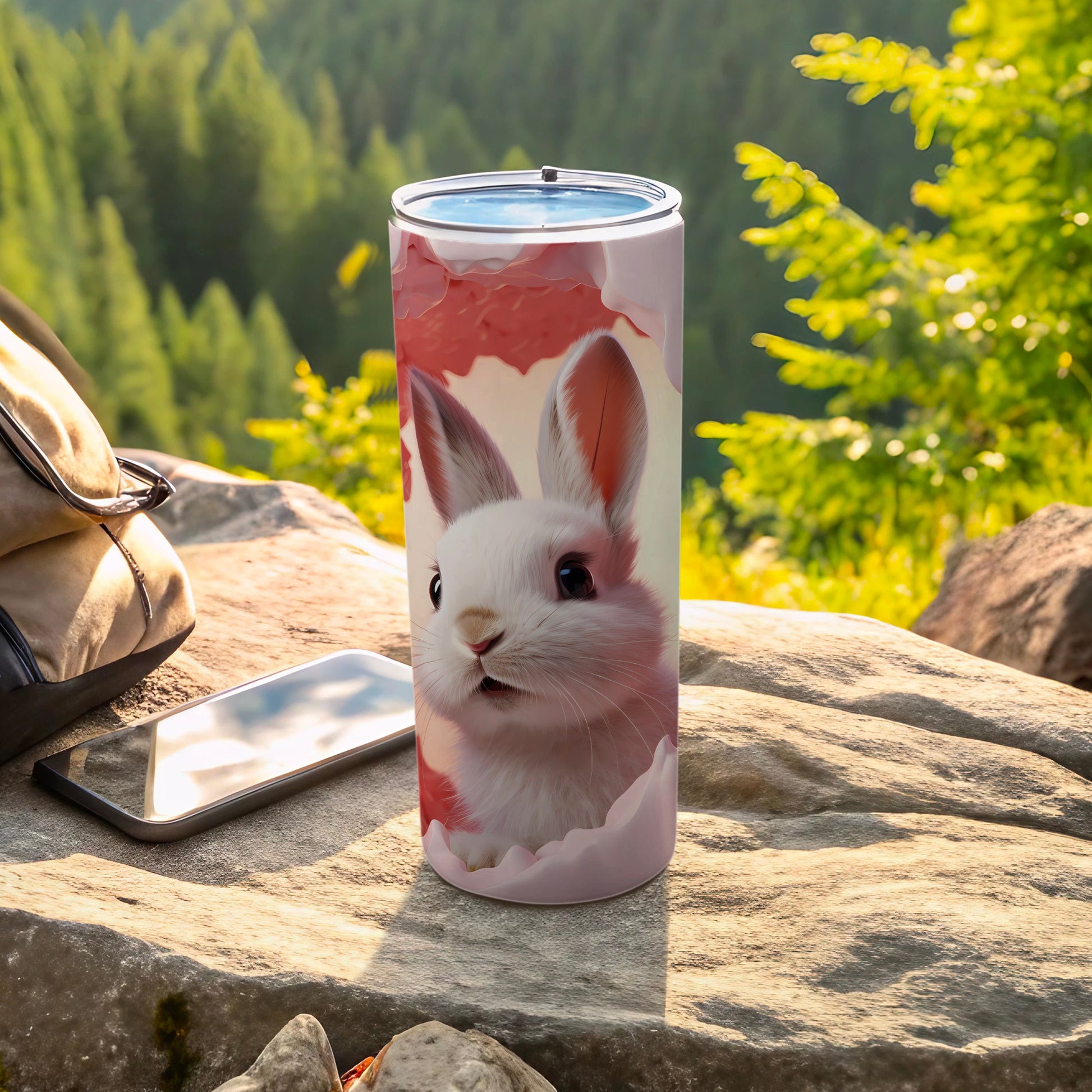 Cute Bunny Design Insulated Tumbler Product for Outdoor Adventures