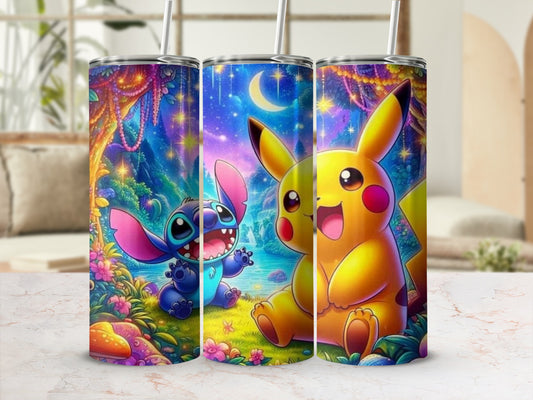 Colorful Cartoon Character Themed Tumblers