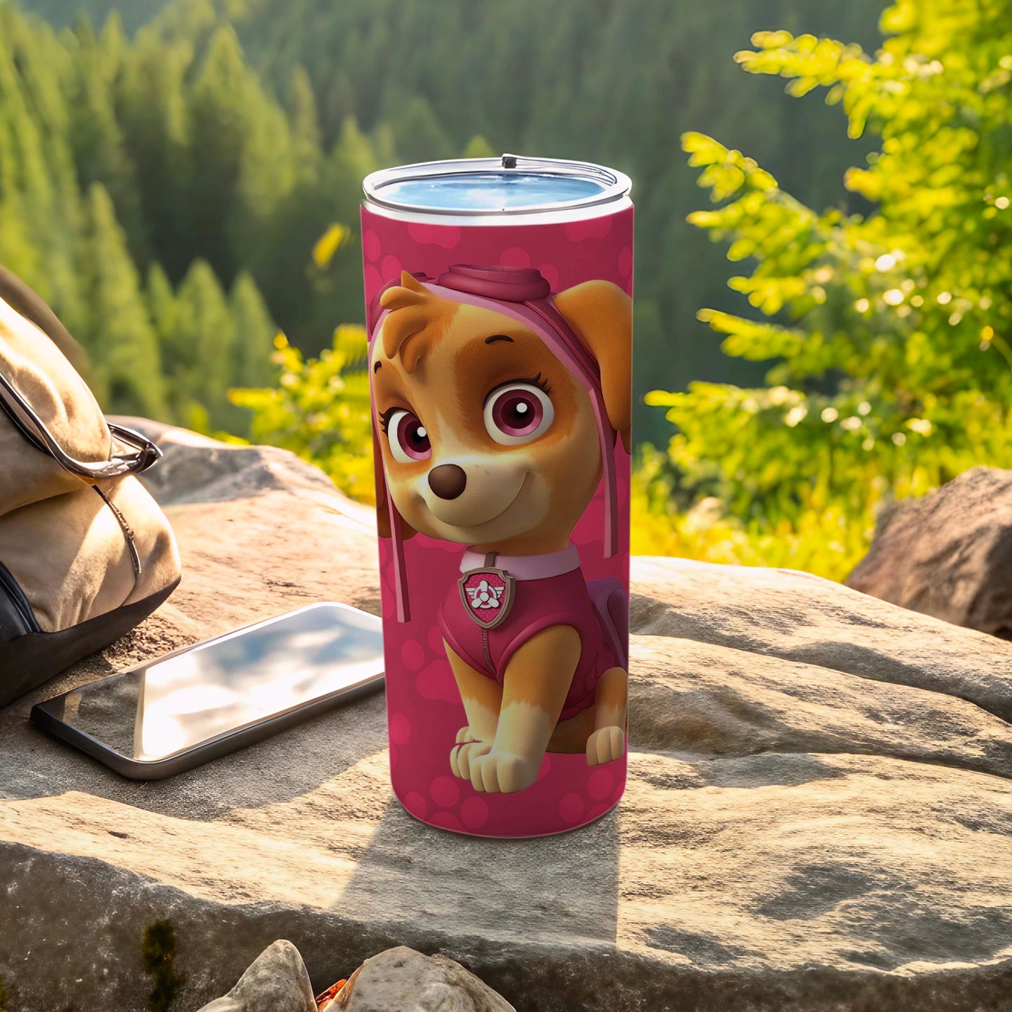 Cute Cartoon Dog Design Insulated Travel Tumbler