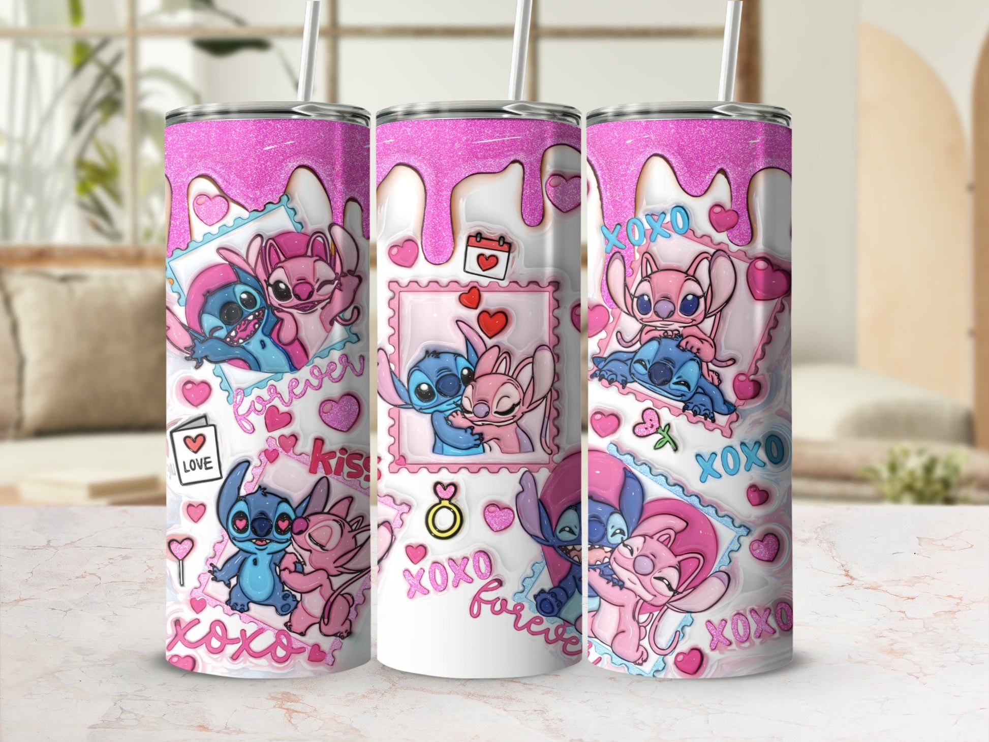 Cute Fun Cartoon Character Illustrations on Drinkware