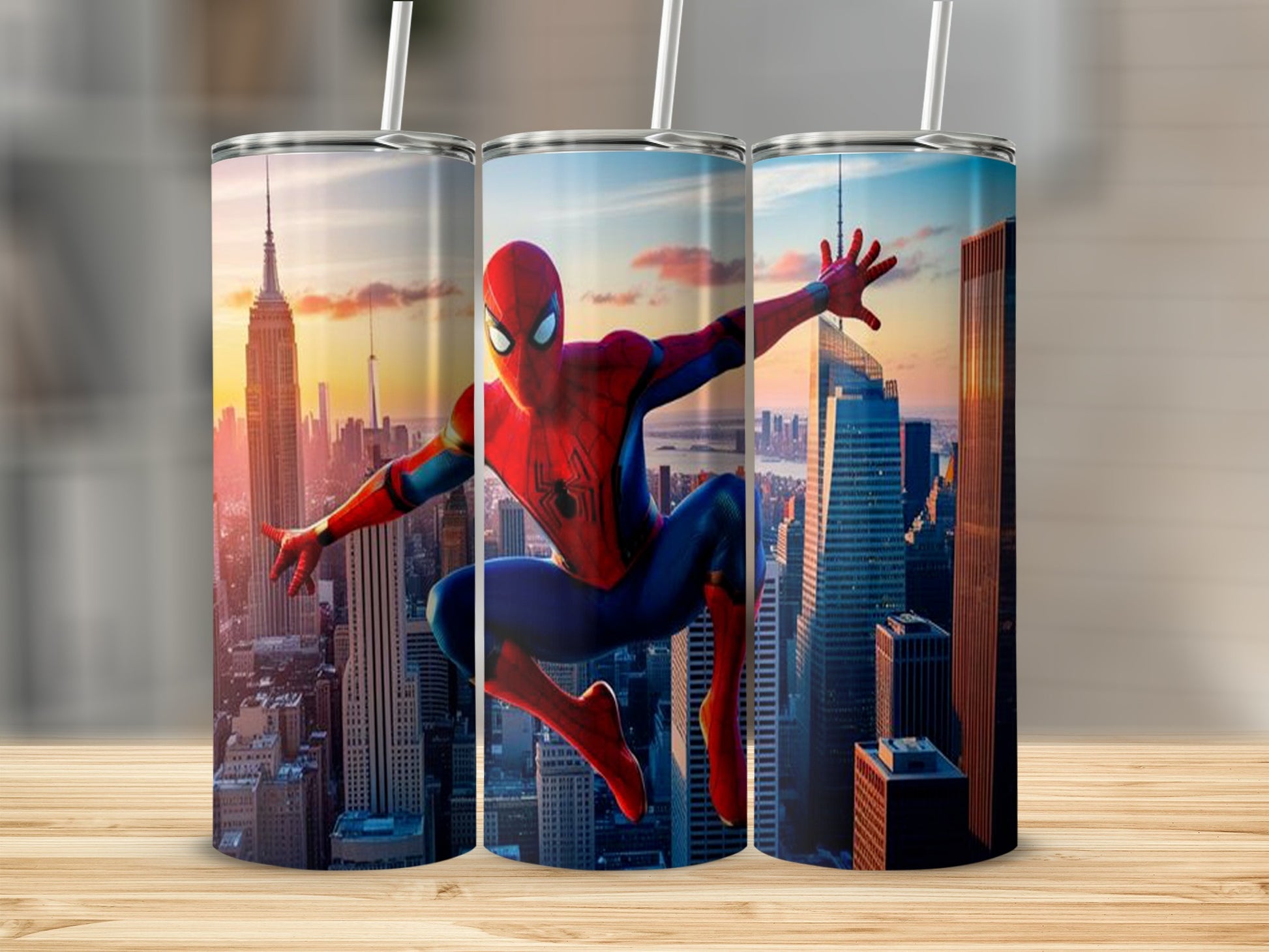 Spider-Man City Scene High-Quality Tumbler Flask
