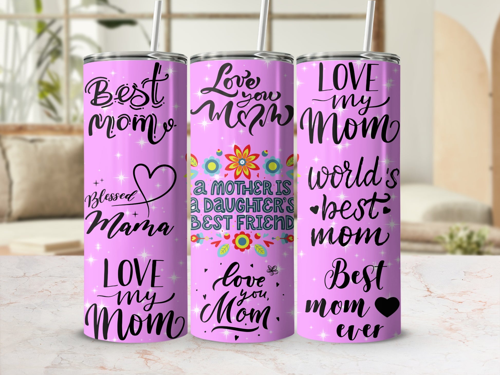 Inspirational Mother's Day Tumbler Gift for Best Mom Ever