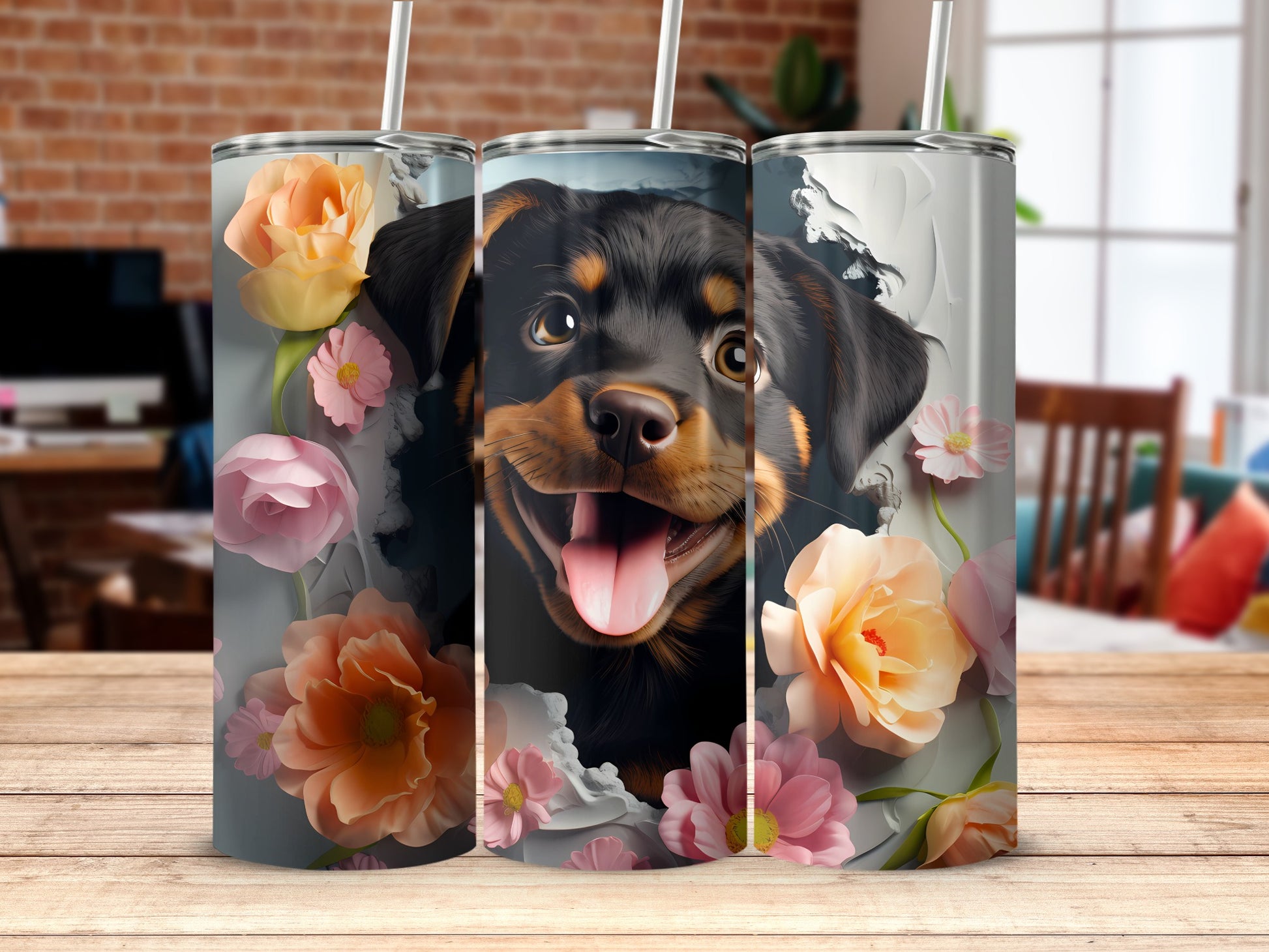 Smiling Rottweiler Puppy Floral Tumbler product type

Rottweiler, Puppy, Dog, Happy Dog, Smiling Dog, Floral Design, Flowers, Pink Flowers, Orange Flowers, Cute Dog, Pet Lover Gift, Dog Mom Gift, Tumbler, Drinkware, Insulated Tumbler, Dog Art, Rottweiler Puppy, Travel Mug, Pet Gift, Artistic Tumbler