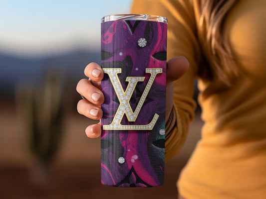 Stylish Pink and Black Designer Tumbler for Everyday Use