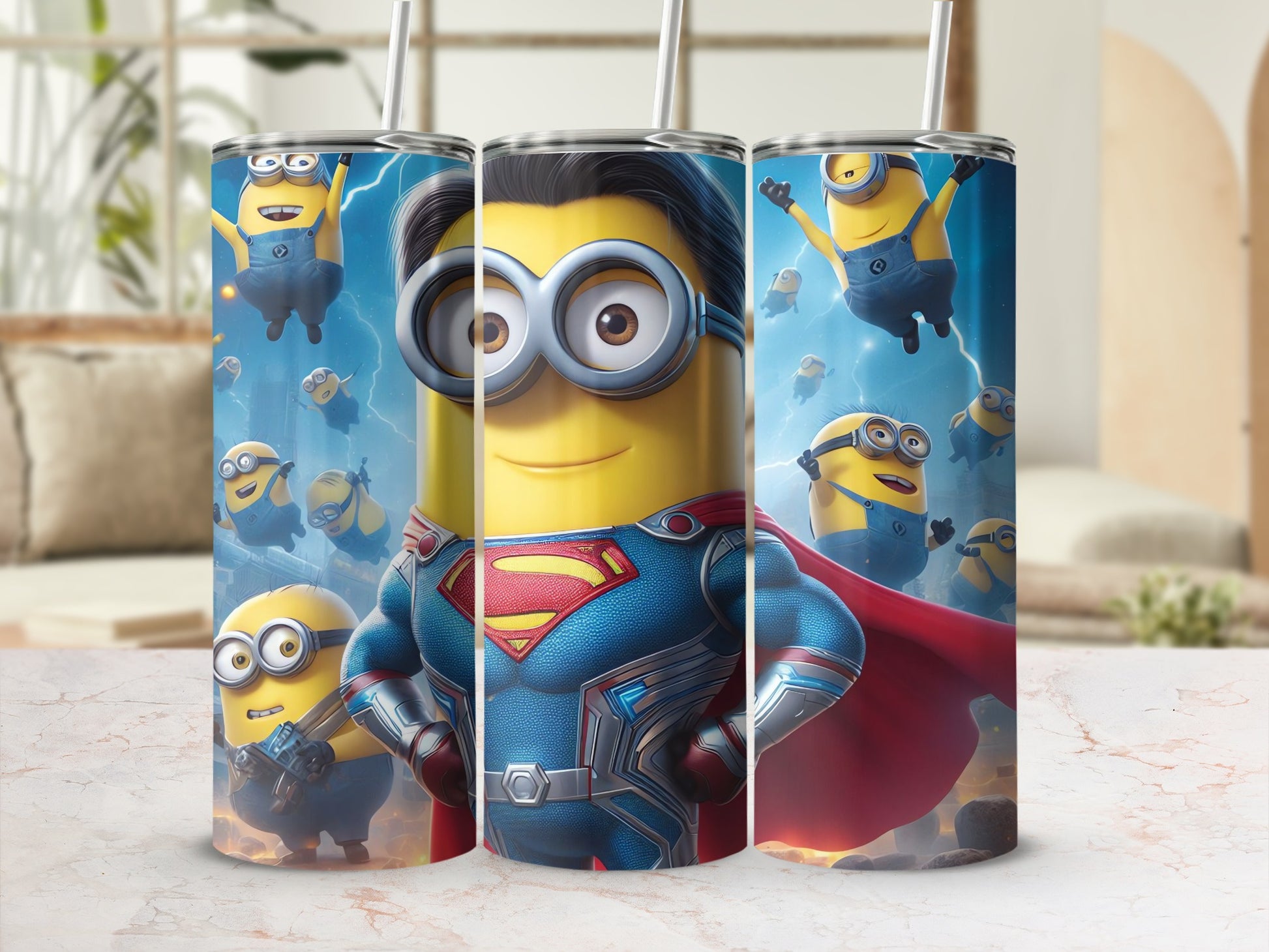 Minions Superman Tumbler with Heroic Design