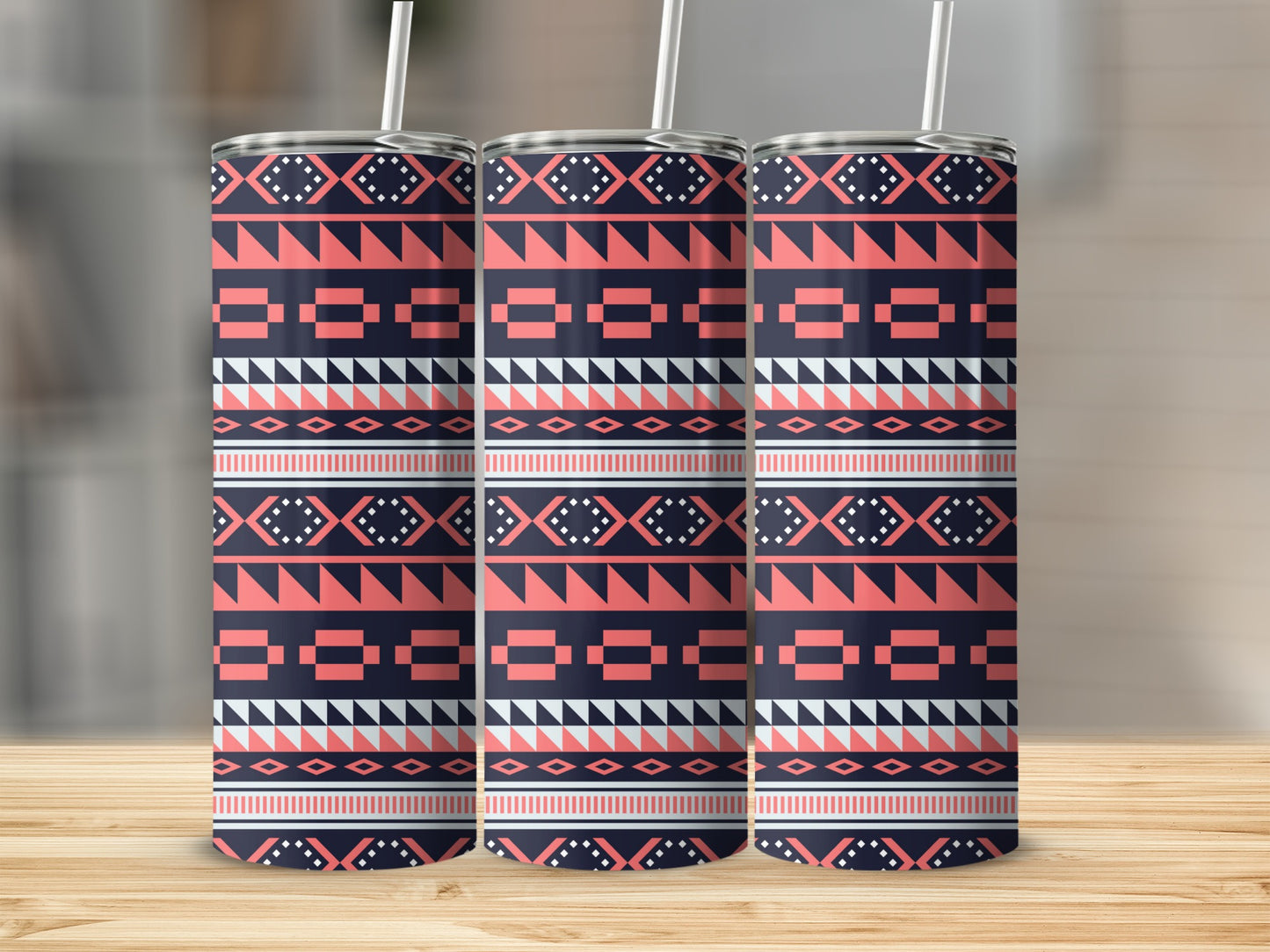 Geometric Tribal Pattern Tumbler Drinkware Item